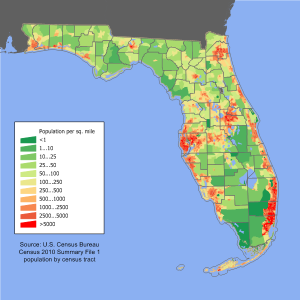 Znaczenie Florydy na mapie
